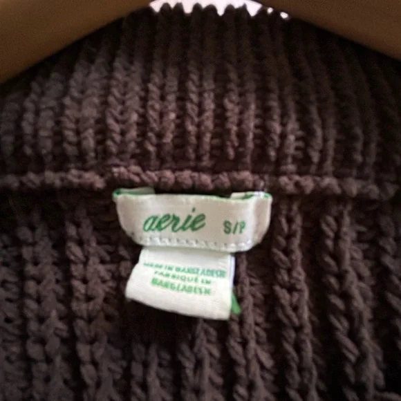 Aerie Chocolate Knit Pullover - Picture 3 of 3